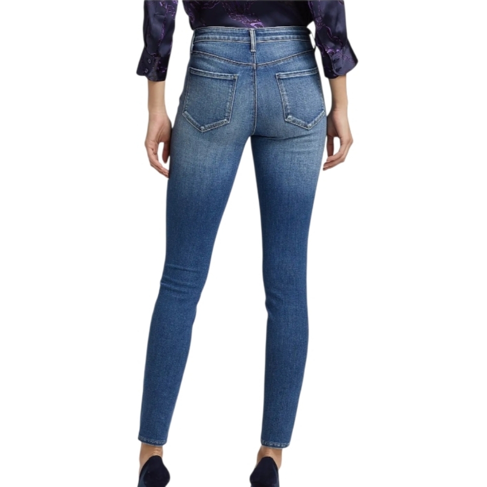 L'AGENCE Marguerite High Rise Skinny Jeans Dark Blue Tuscan Wash Womens Size 27 - Picture 3 of 14
